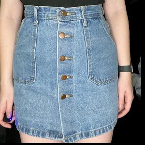 Button down jean skirt